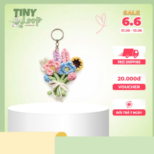 Móc khóa hình bó hoa