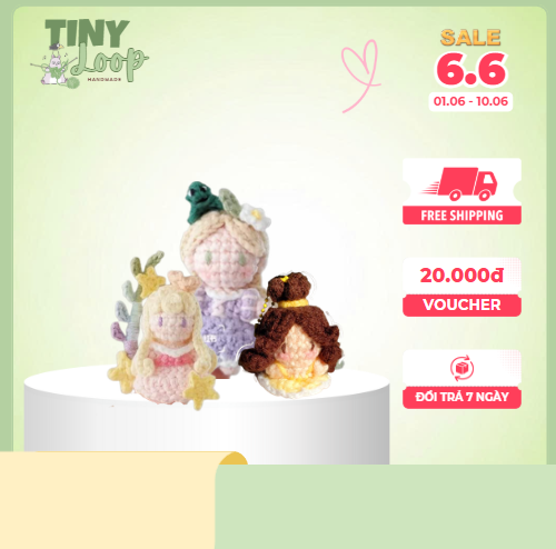 Móc khoá len công chúa Disney