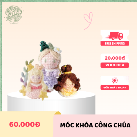 14 mẫu móc khoá len công chúa Disney mà ai cũng mê