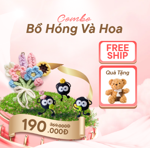 Combo 1 bồ hóng và 1 bó hoa nhỏ
